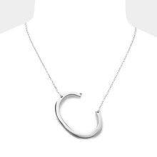 Load image into Gallery viewer, Silver Monogram Metal Pendant Necklace
