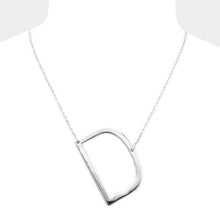 Load image into Gallery viewer, Silver Monogram Metal Pendant Necklace
