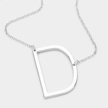 Load image into Gallery viewer, Silver Monogram Metal Pendant Necklace
