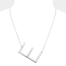 Load image into Gallery viewer, Silver Monogram Metal Pendant Necklace
