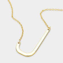 Load image into Gallery viewer, Gold Monogram Metal Pendant Necklace
