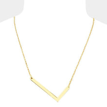 Load image into Gallery viewer, Gold Monogram Metal Pendant Necklace
