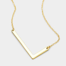 Load image into Gallery viewer, Gold Monogram Metal Pendant Necklace
