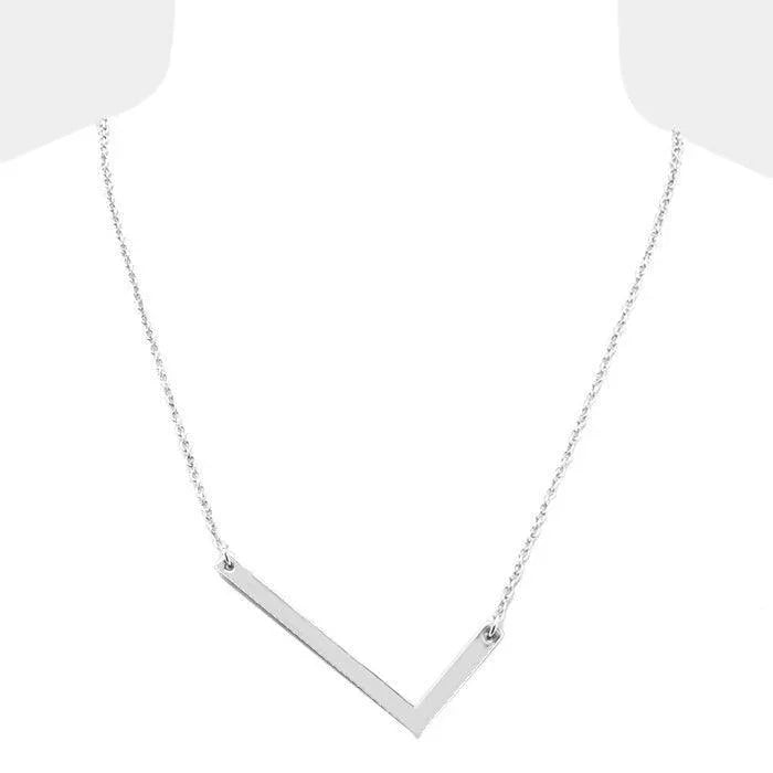 Silver Monogram Metal Pendant Necklace - Jewelry Store by Erik Rayo