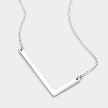 Load image into Gallery viewer, Silver Monogram Metal Pendant Necklace
