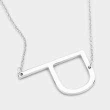 Load image into Gallery viewer, Silver Monogram Metal Pendant Necklace
