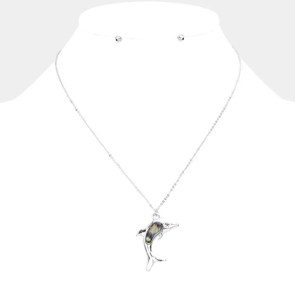 Abalone Dolphin Pendant Necklace - Jewelry Store by Erik Rayo