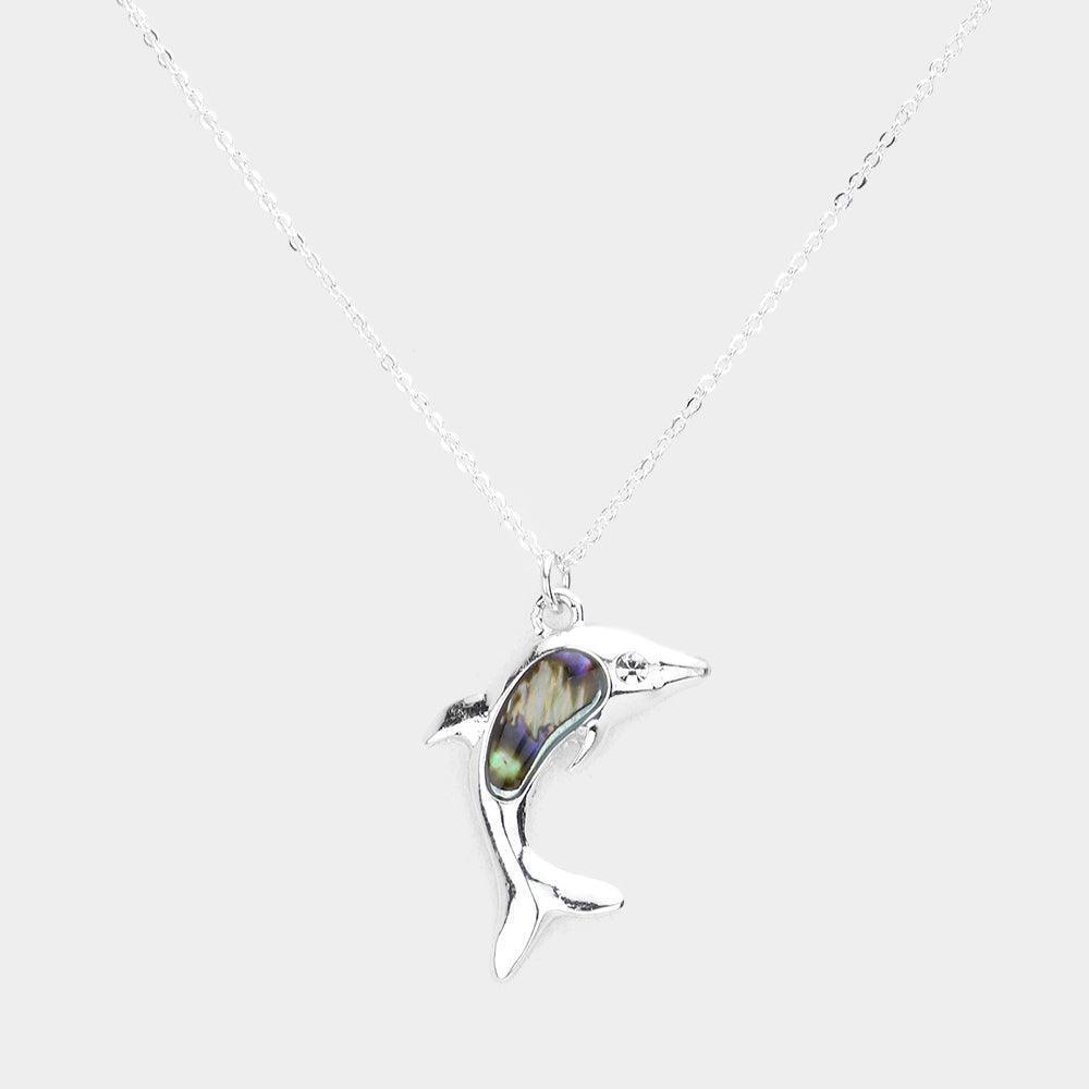 Abalone Dolphin Pendant Necklace - Jewelry Store by Erik Rayo
