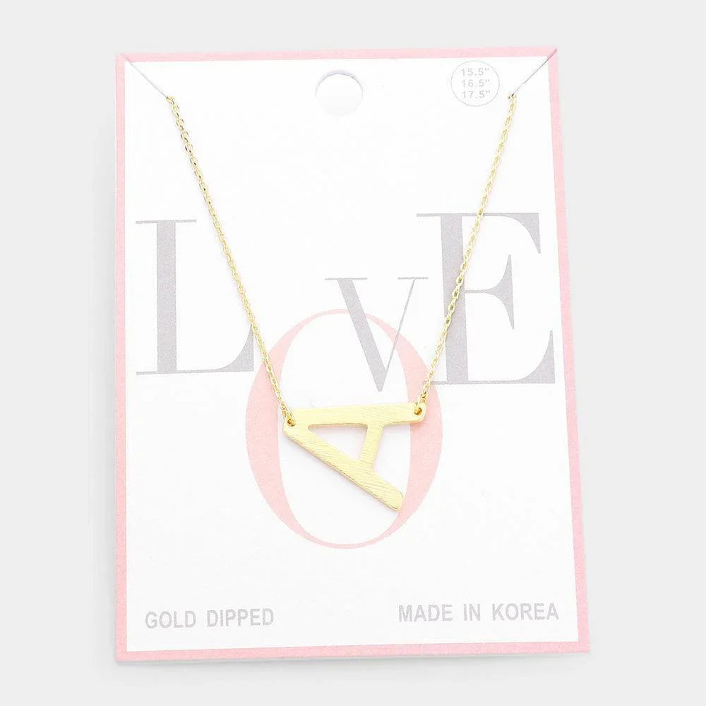 Gold Gold Dipped Monogram Pendant Necklace - Jewelry Store by Erik Rayo