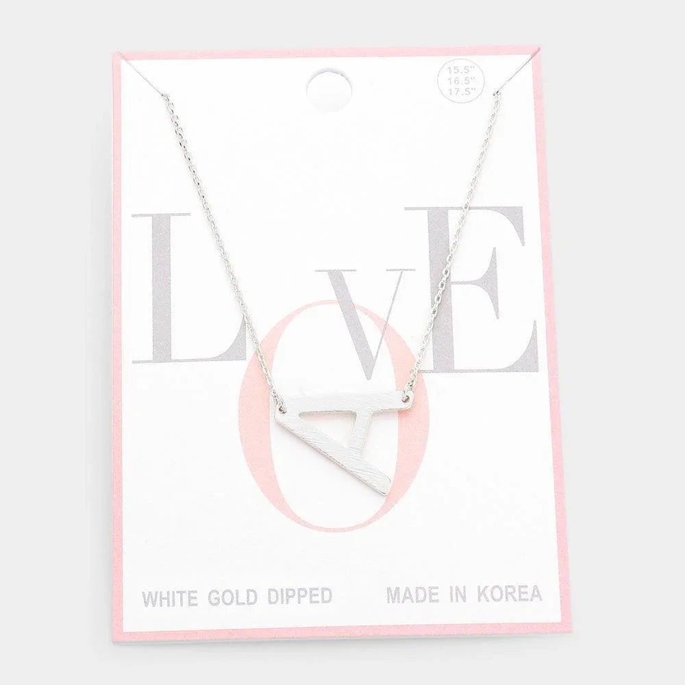 Gold Gold Dipped Monogram Pendant Necklace - Jewelry Store by Erik Rayo
