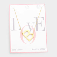 Load image into Gallery viewer, Gold Gold Dipped Monogram Pendant Necklace
