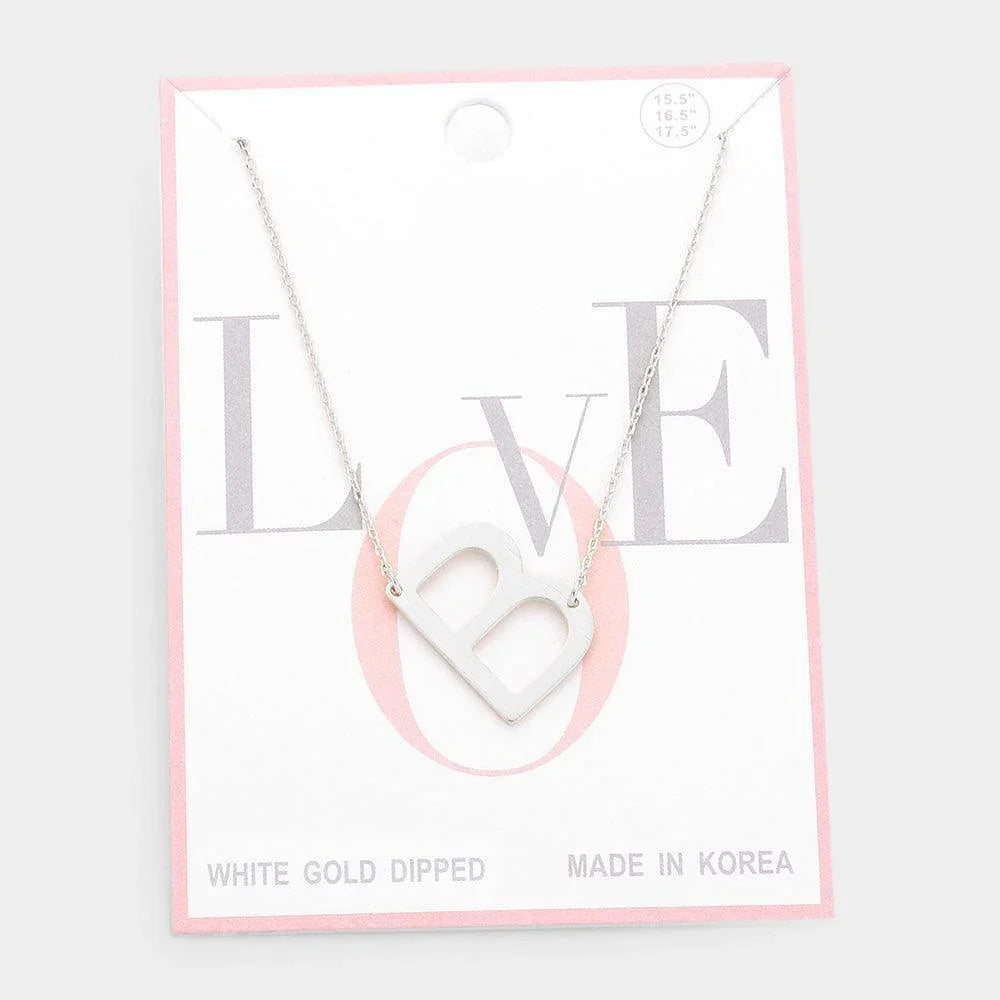 Gold Gold Dipped Monogram Pendant Necklace - Jewelry Store by Erik Rayo