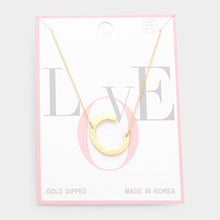 Load image into Gallery viewer, Gold Gold Dipped Monogram Pendant Necklace
