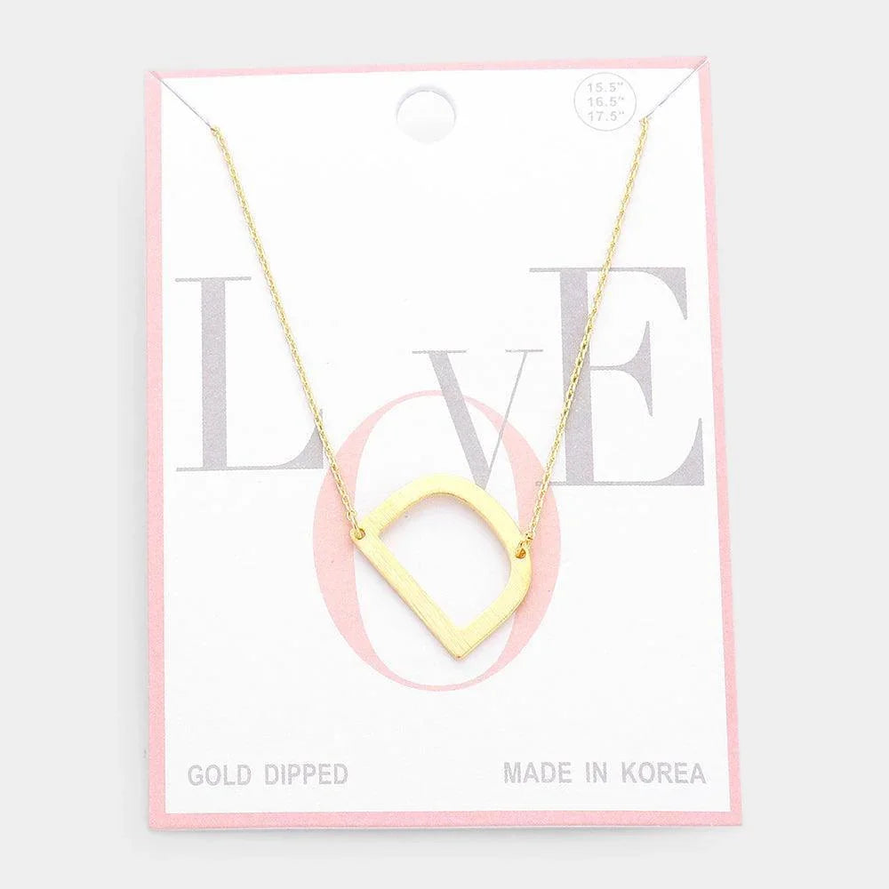 Gold Gold Dipped Monogram Pendant Necklace - Jewelry Store by Erik Rayo