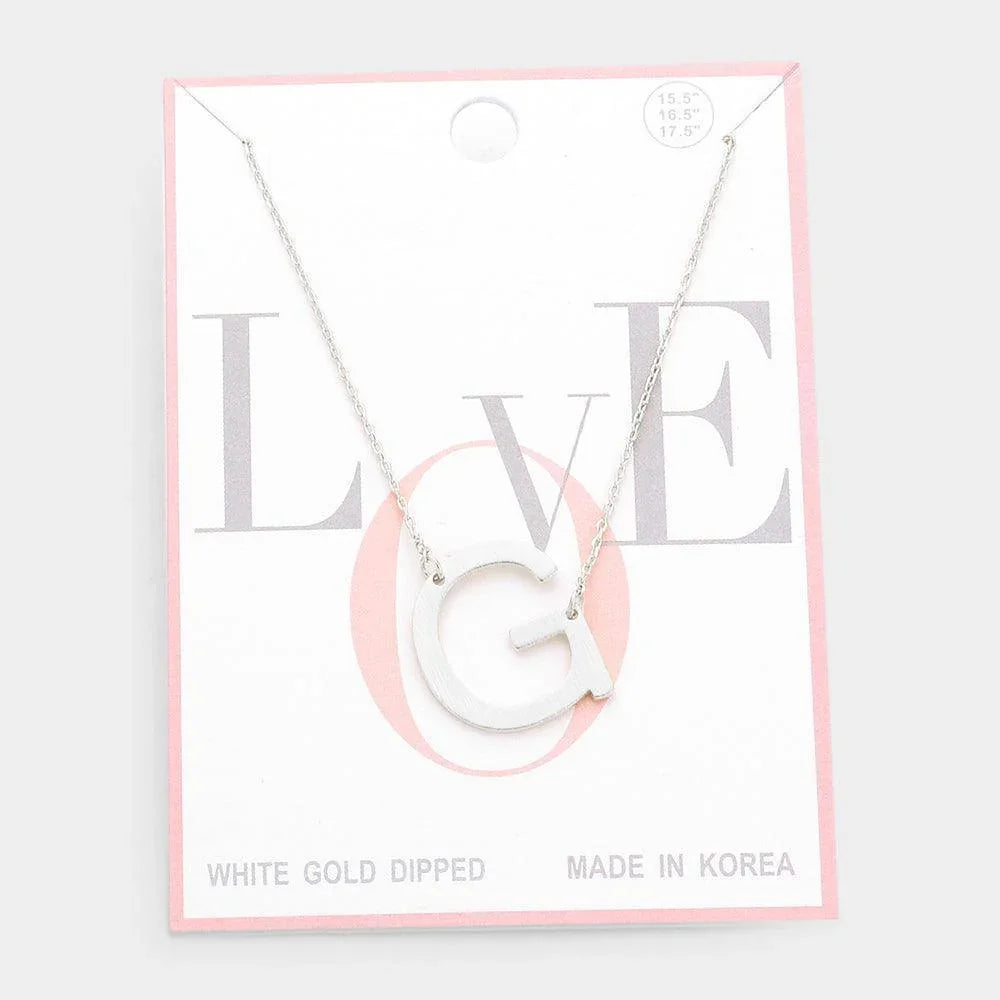 Gold Gold Dipped Monogram Pendant Necklace - Jewelry Store by Erik Rayo