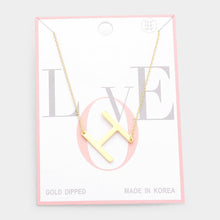 Load image into Gallery viewer, Gold Gold Dipped Monogram Pendant Necklace
