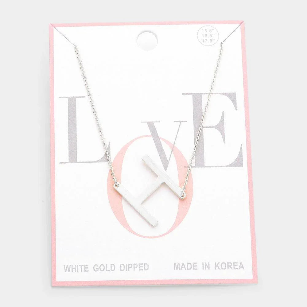 Gold Gold Dipped Monogram Pendant Necklace - Jewelry Store by Erik Rayo