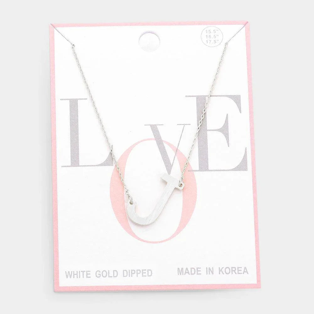 Gold Gold Dipped Monogram Pendant Necklace - Jewelry Store by Erik Rayo