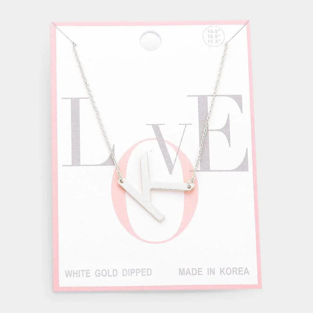 Gold Gold Dipped Monogram Pendant Necklace - Jewelry Store by Erik Rayo