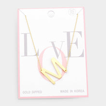 Load image into Gallery viewer, Gold Gold Dipped Monogram Pendant Necklace
