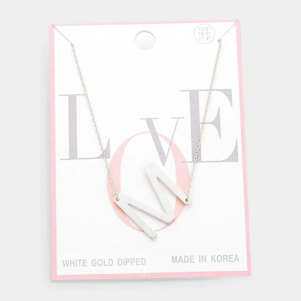 Gold Gold Dipped Monogram Pendant Necklace - Jewelry Store by Erik Rayo