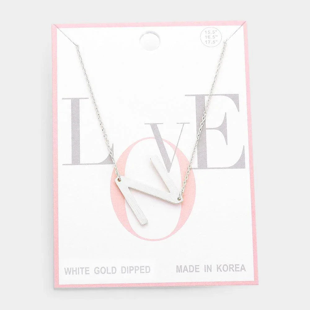 Gold Gold Dipped Monogram Pendant Necklace - Jewelry Store by Erik Rayo