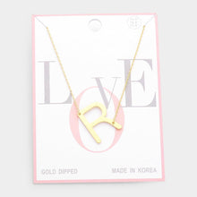 Load image into Gallery viewer, Gold Gold Dipped Monogram Pendant Necklace
