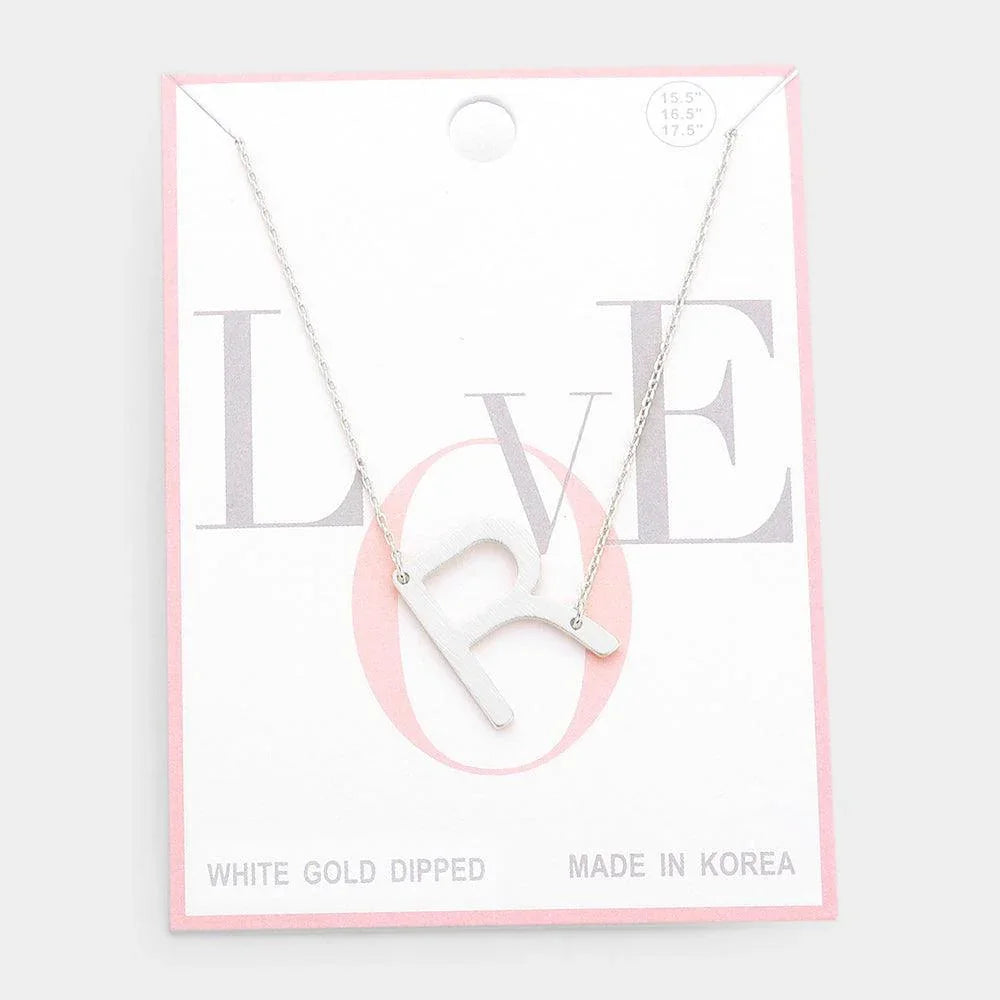 Gold Gold Dipped Monogram Pendant Necklace - Jewelry Store by Erik Rayo