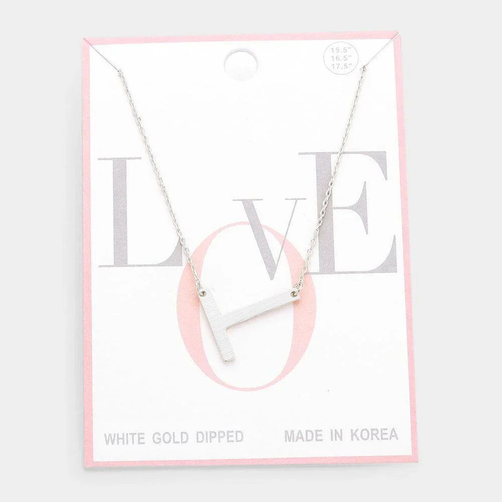 Gold Gold Dipped Monogram Pendant Necklace - Jewelry Store by Erik Rayo