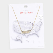 Load image into Gallery viewer, Gold Gold Dipped Tennessee State Pendant Necklace
