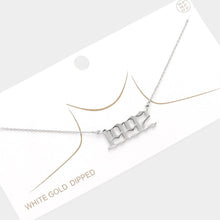 Load image into Gallery viewer, Gold 1992 White Gold Dipped Birth Year Pendant Necklace
