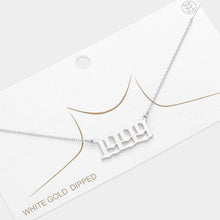 Load image into Gallery viewer, Gold 1999 White Gold Dipped Birth Year Pendant Necklace
