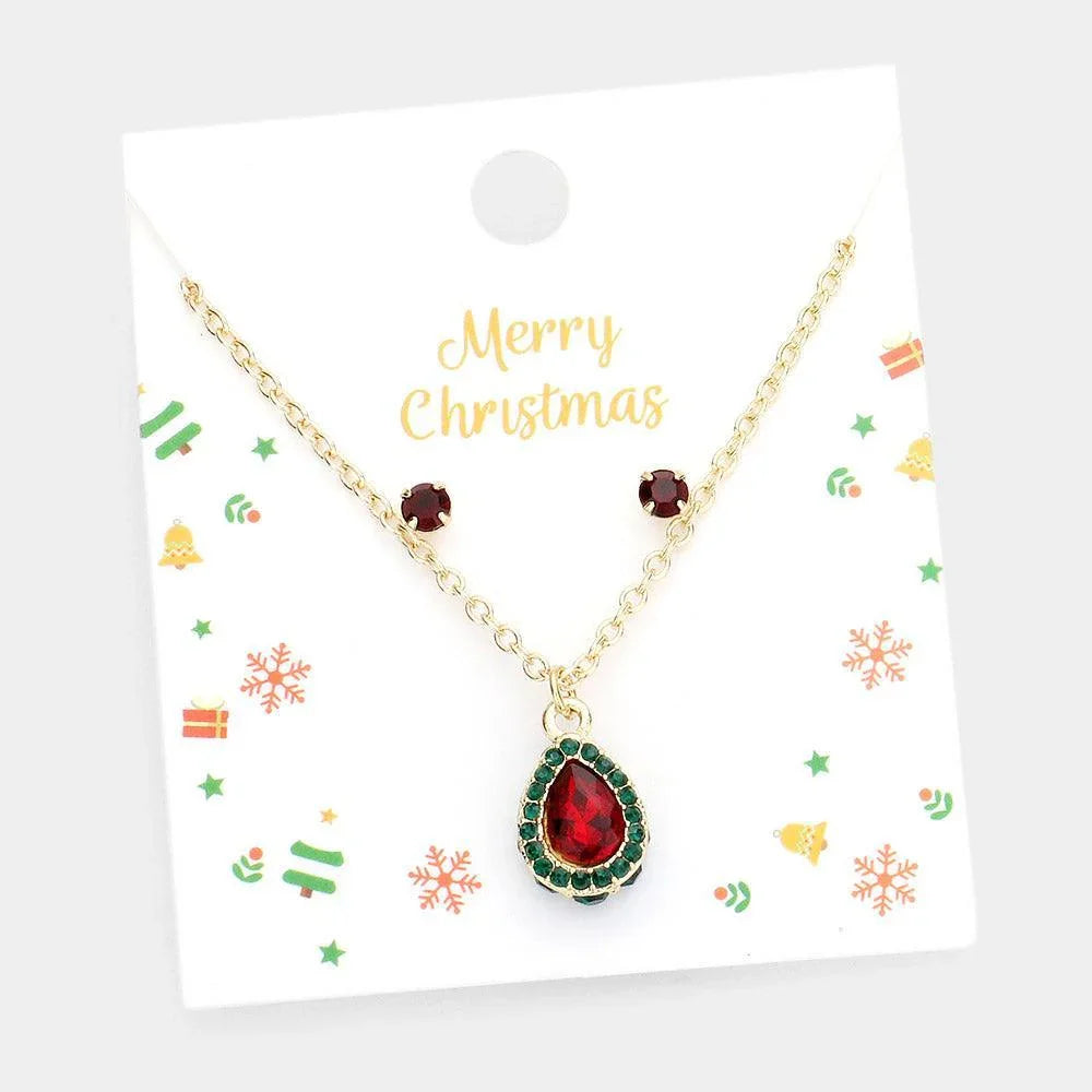 Gold Teardrop Stone Pendant Necklace - Jewelry Store by Erik Rayo