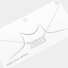 Load image into Gallery viewer, Gold 2003 White Gold Dipped Birth Year Pendant Necklace
