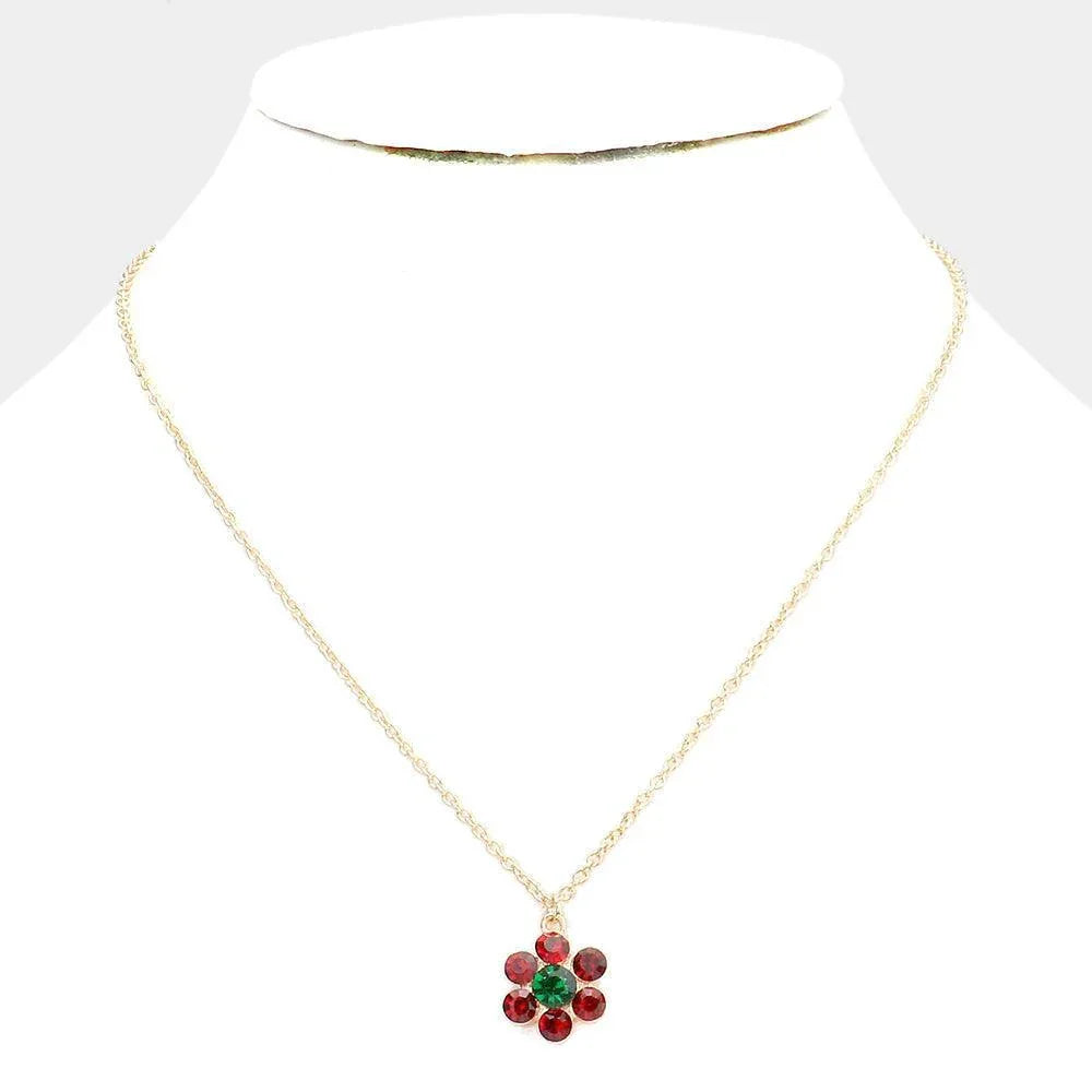 Gold Bubble Stone Flower Pendant Necklace - Jewelry Store by Erik Rayo