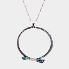 Load image into Gallery viewer, Open Circle Coil Wire Pendant Necklace
