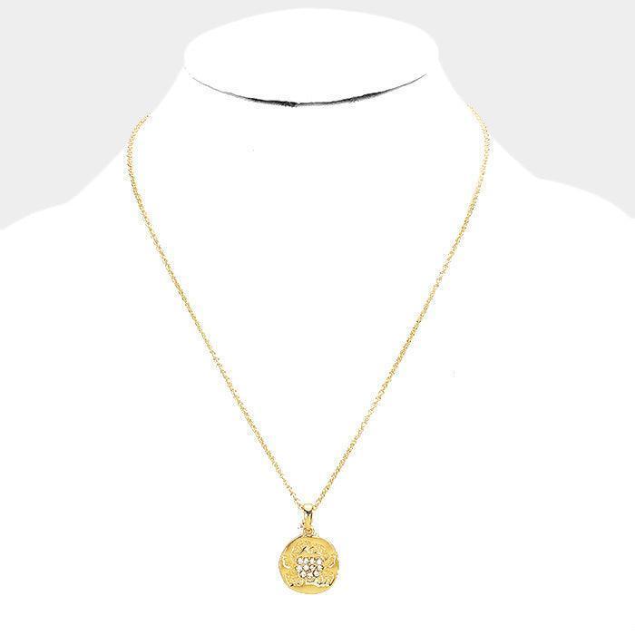 Gold Pave Stone Crab Pendant Necklace - Jewelry Store by Erik Rayo