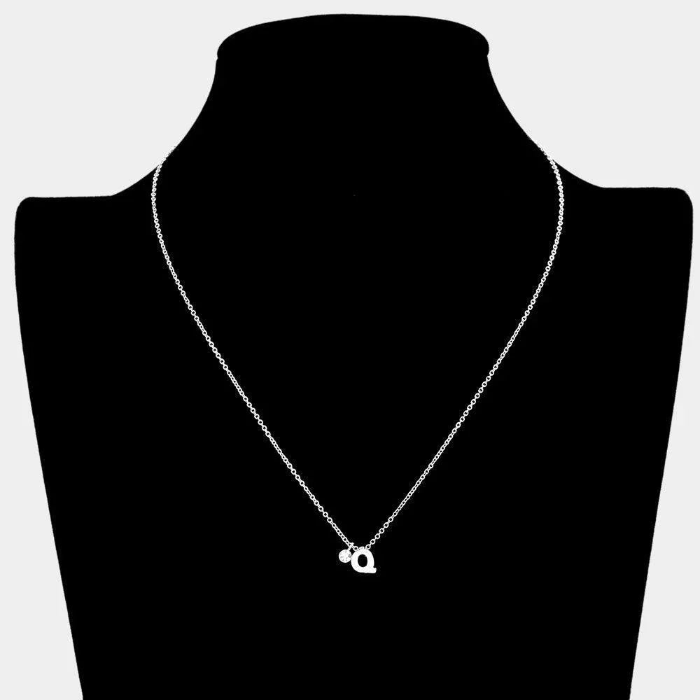 Letter Q Monogram Pendant Necklace - Jewelry Store by Erik Rayo