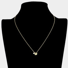Load image into Gallery viewer, Letter W Monogram Pendant Necklace
