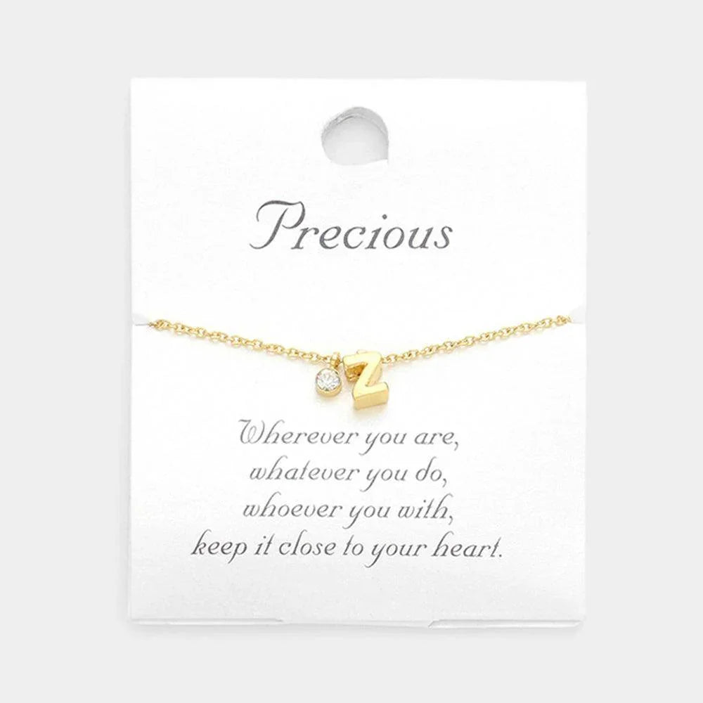 Letter Z Monogram Pendant Necklace - Jewelry Store by Erik Rayo