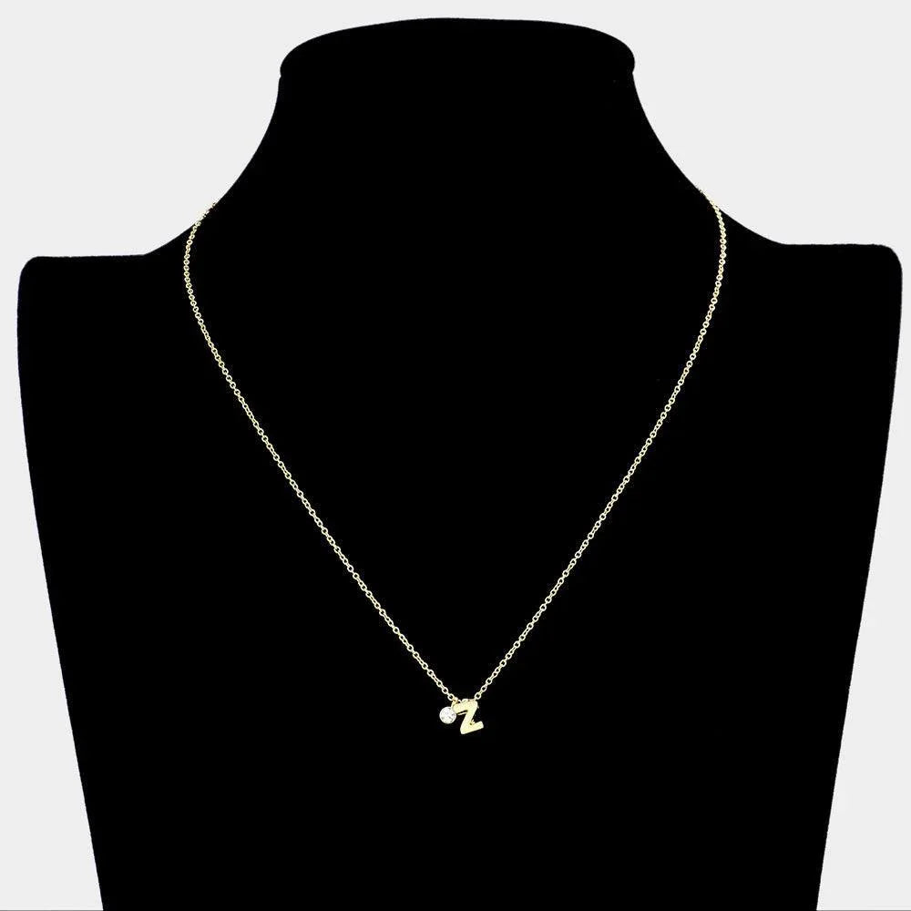 Letter Z Monogram Pendant Necklace - Jewelry Store by Erik Rayo