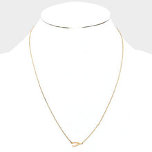 Load image into Gallery viewer, 14K Gold Dipped Wishbone Pendant Necklace
