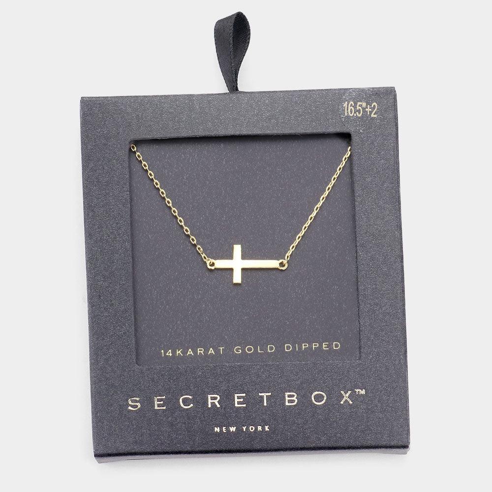 14K Gold Dipped Metal Cross Pendant Necklace - Jewelry Store by Erik Rayo
