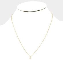 Load image into Gallery viewer, Gold Dipped CZ Round Pendant Necklace
