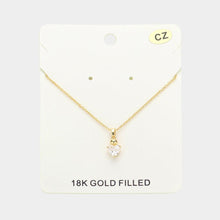 Load image into Gallery viewer, Gold 18K Gold Filled CZ Heart Stone Pendant Necklace
