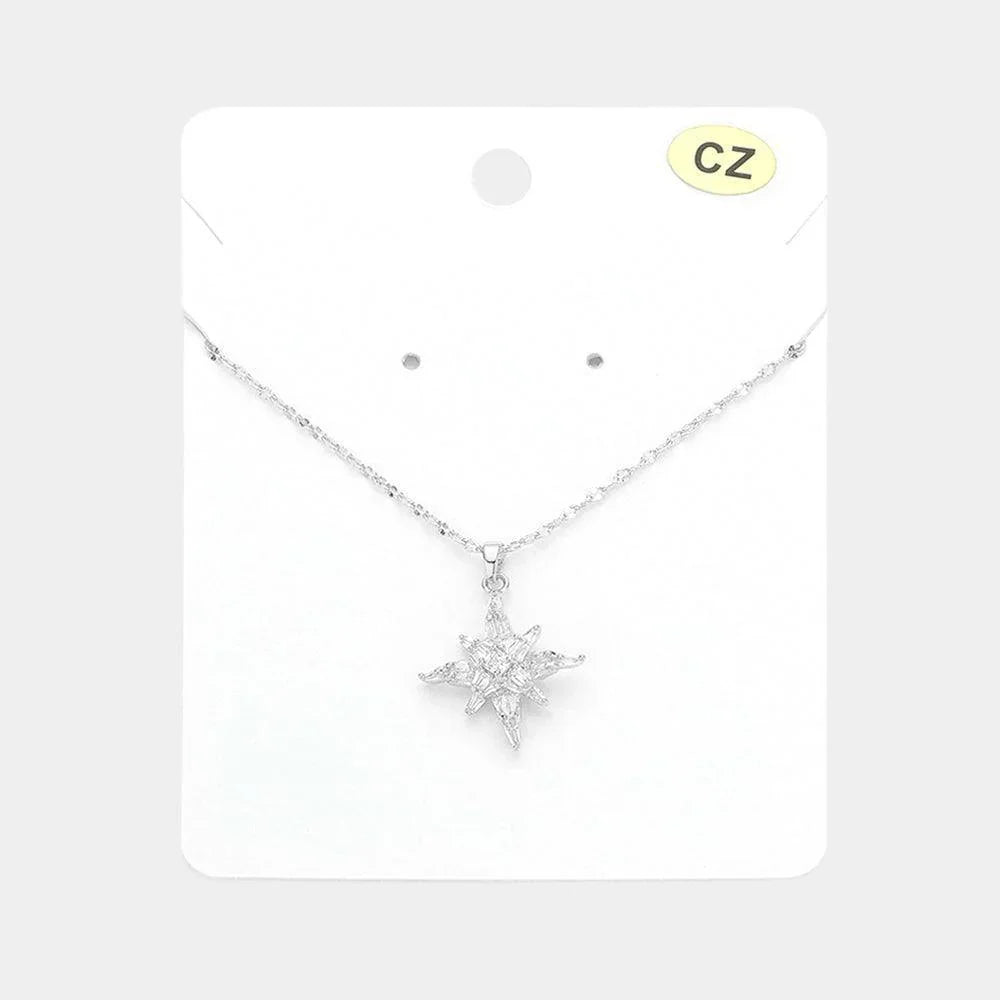 CZ Stone Star Pendant Necklace - Jewelry Store by Erik Rayo