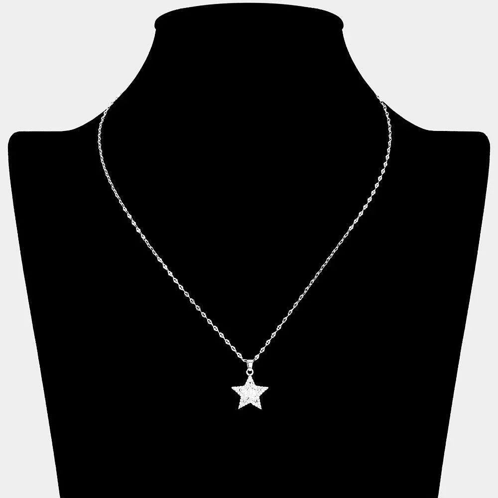 CZ Stone Paved Star Pendant Necklace - Jewelry Store by Erik Rayo