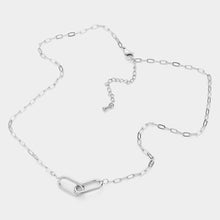 Load image into Gallery viewer, Stainless Steel Oval Chain Link Pendant Necklace
