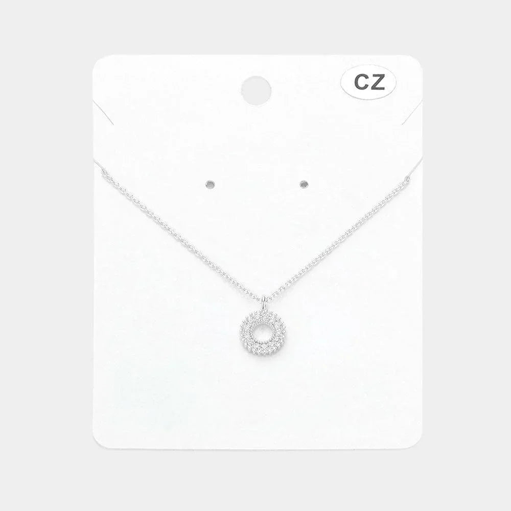 CZ Stone Paved Pendant Necklace - Jewelry Store by Erik Rayo