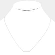 Load image into Gallery viewer, White Sterling Silver Dipped CZ Bar Pendant Necklace
